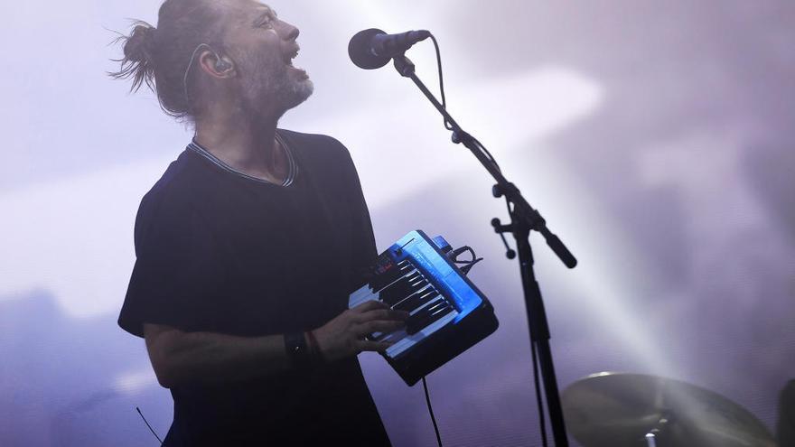Thom Yorke, líder de Radiohead, durante el festival de Glastonbury.