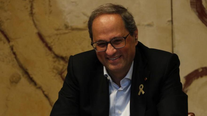 Quim Torra, aquest matí a la reunió del Consell Executiu.