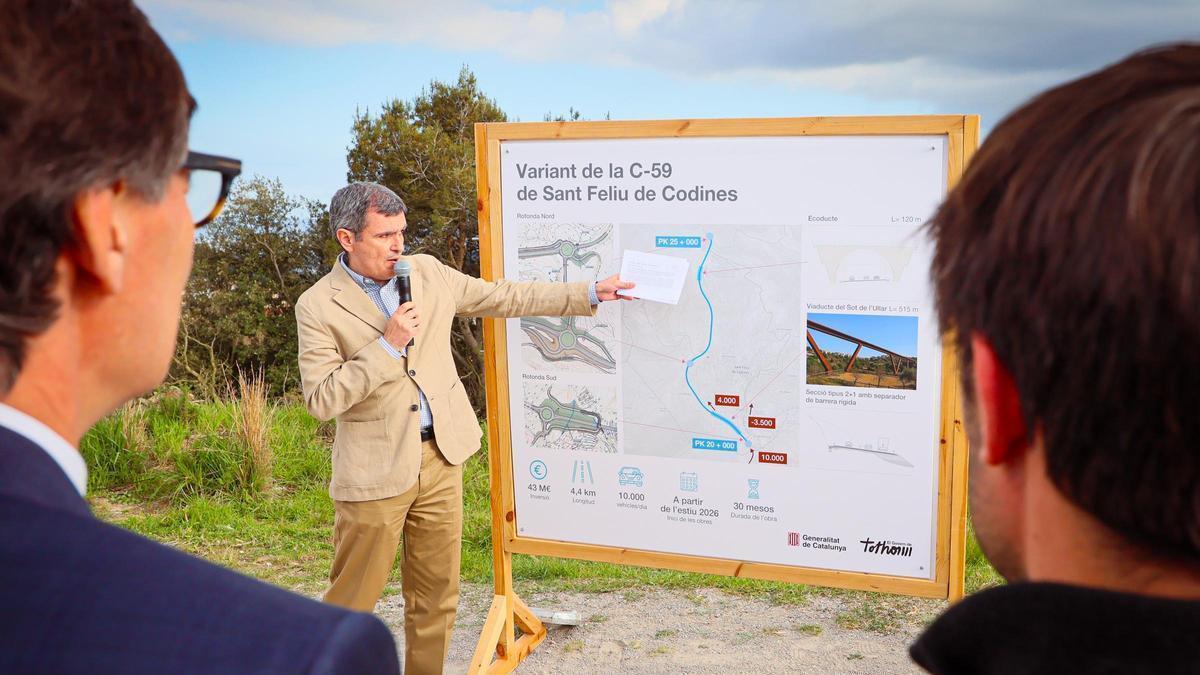 Anunci de la licitació del projecte de la variant, el mes de març passat