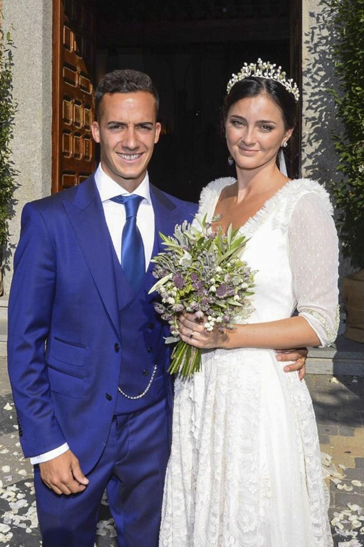 Lucas Vázquez y Macarena Rodriguez ya convertidos en marido y mujer