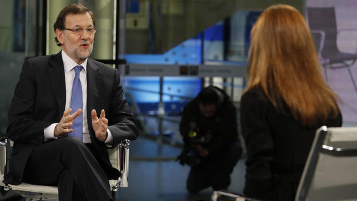Rajoy y Lomana, durante la entrevista de este lunes en Antena 3.