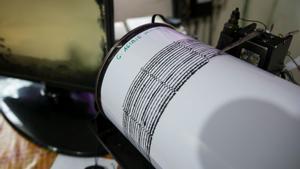 Un sismógrafo muestra la actividad producida por un terremoto