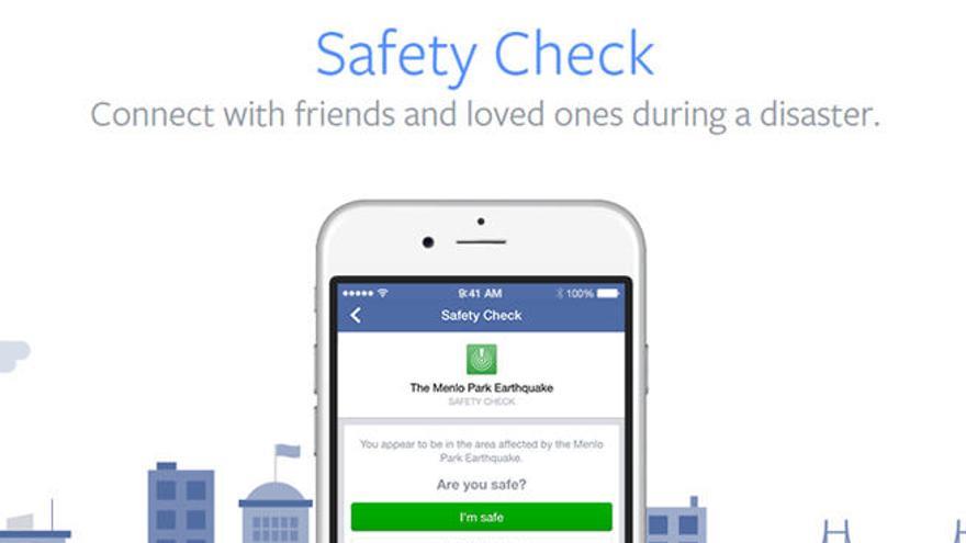 Facebook ha habilitado el botón de &#039;safety check&#039;.