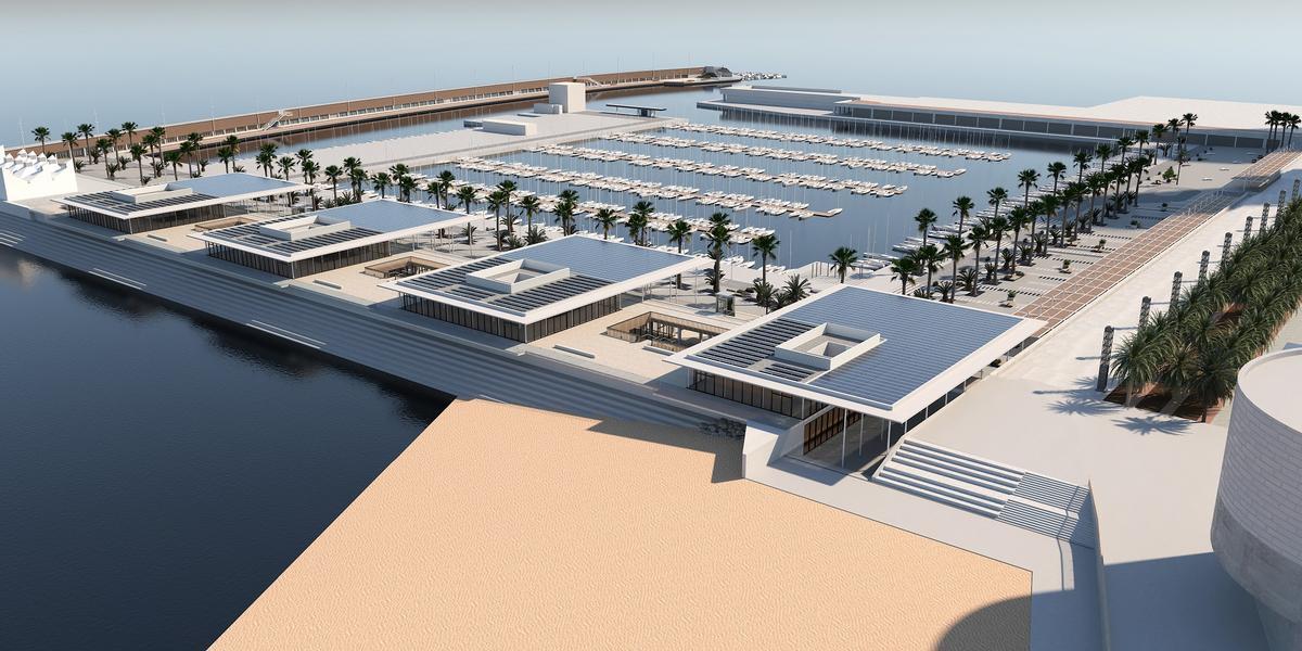 El Port Olímpic contará con una pérgola fotovoltaica que abastecerá de energía limpia la zona de restauración.