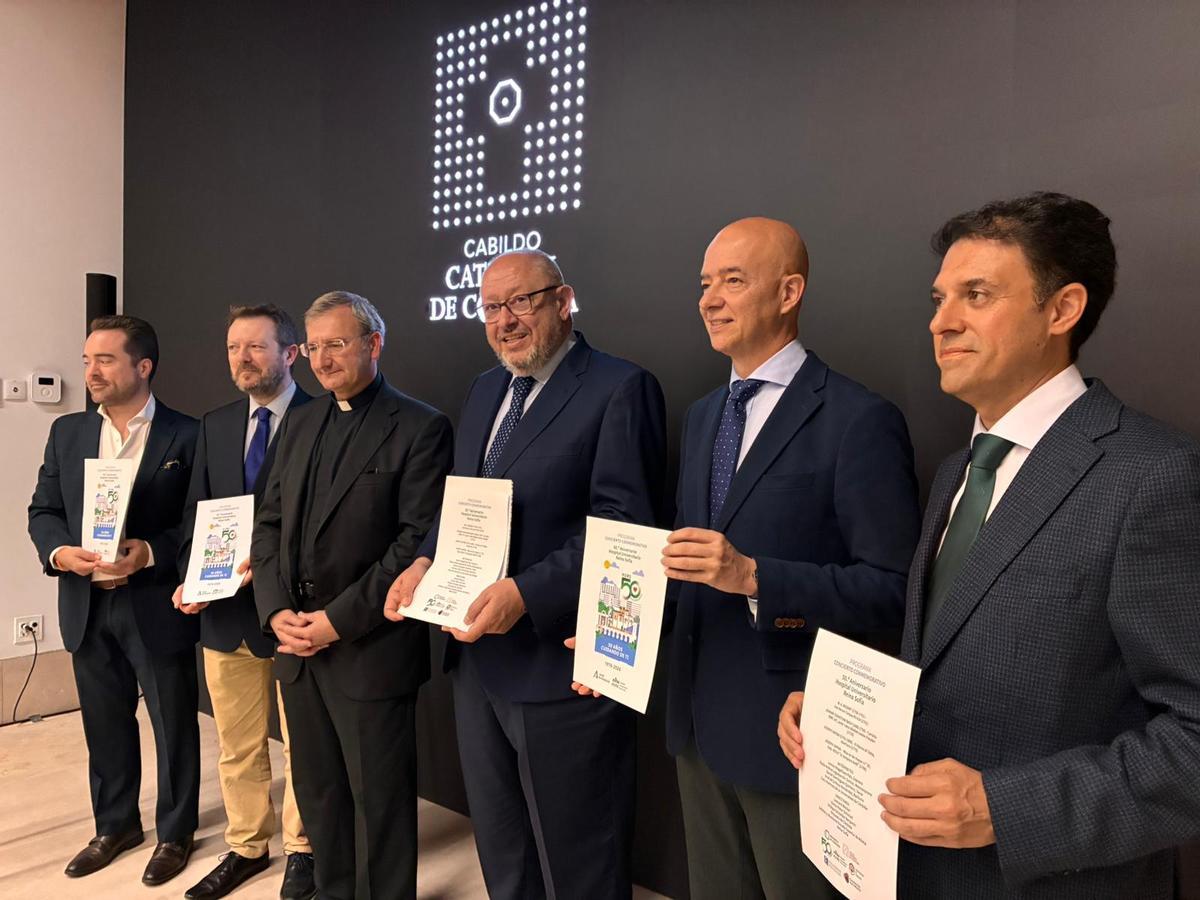 Presentación del concierto en la Mezquita-Catedral por el 50 aniversario del hospital Reina Sofía.