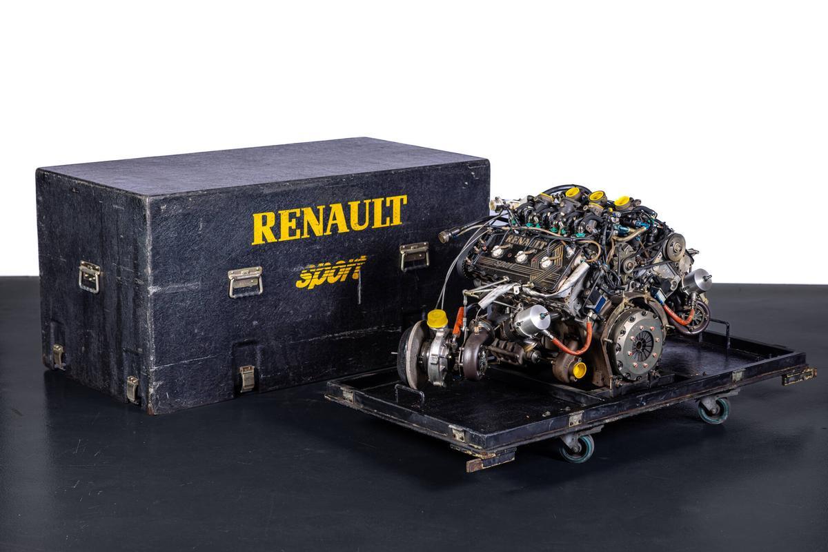 Motor Renault Elf V6 Turbo EF15. El motor del Lotus de Ayrton Senna en 1986.
