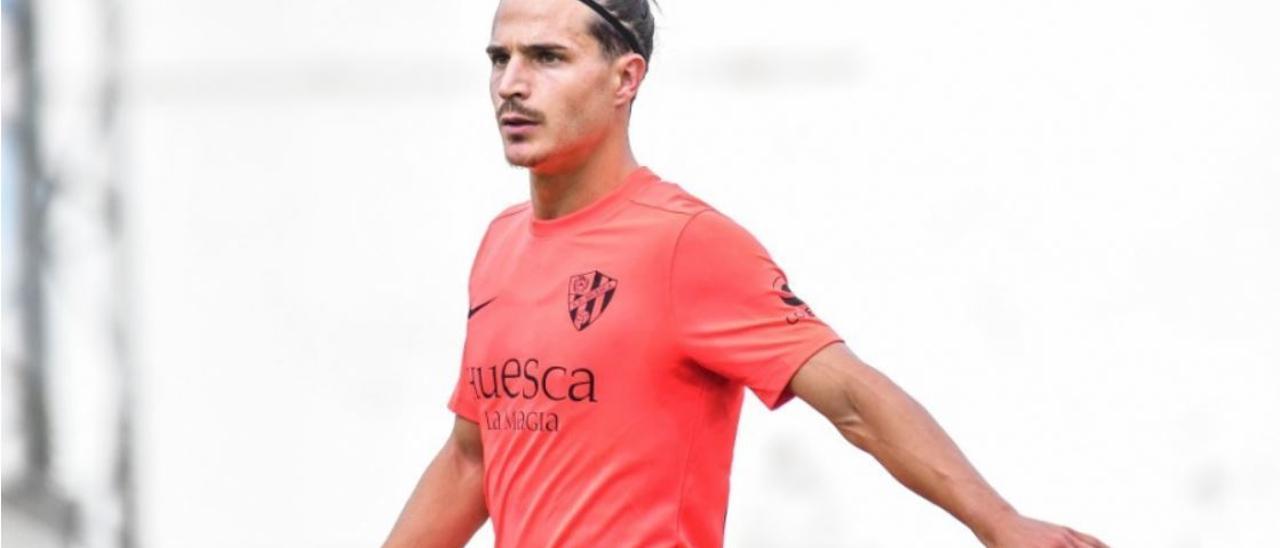 Jaime Seoane, durante un partido del Huesca.| SD HUESCA