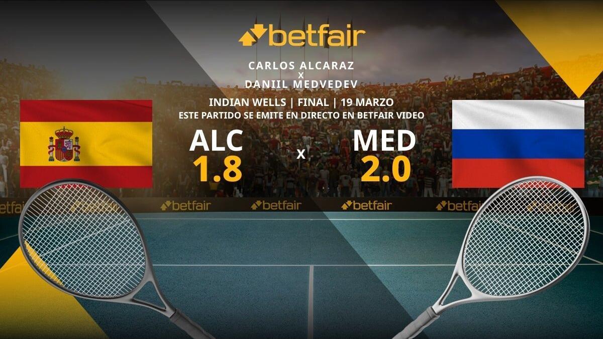 Carlos Alcaraz vs. Daniil Medvedev: horario, TV, estadísticas y pronósticos de Indian Wells