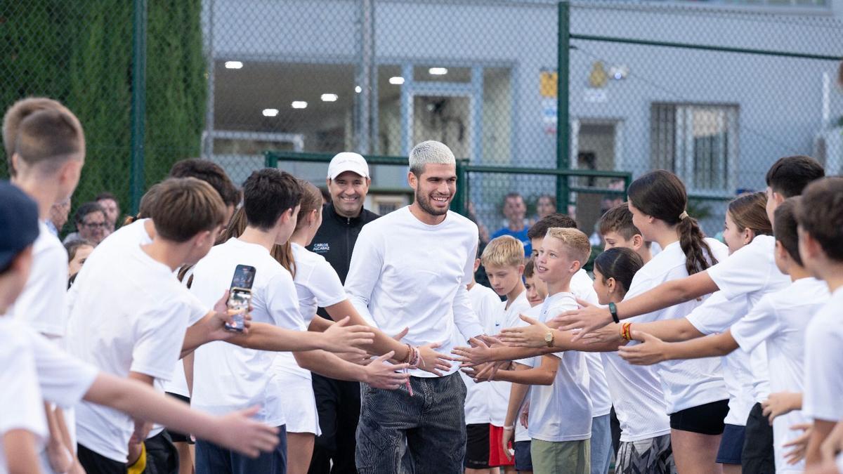 Carlos Alcaraz durante el acto celebrado en la Real Sociedad Club de Campo.