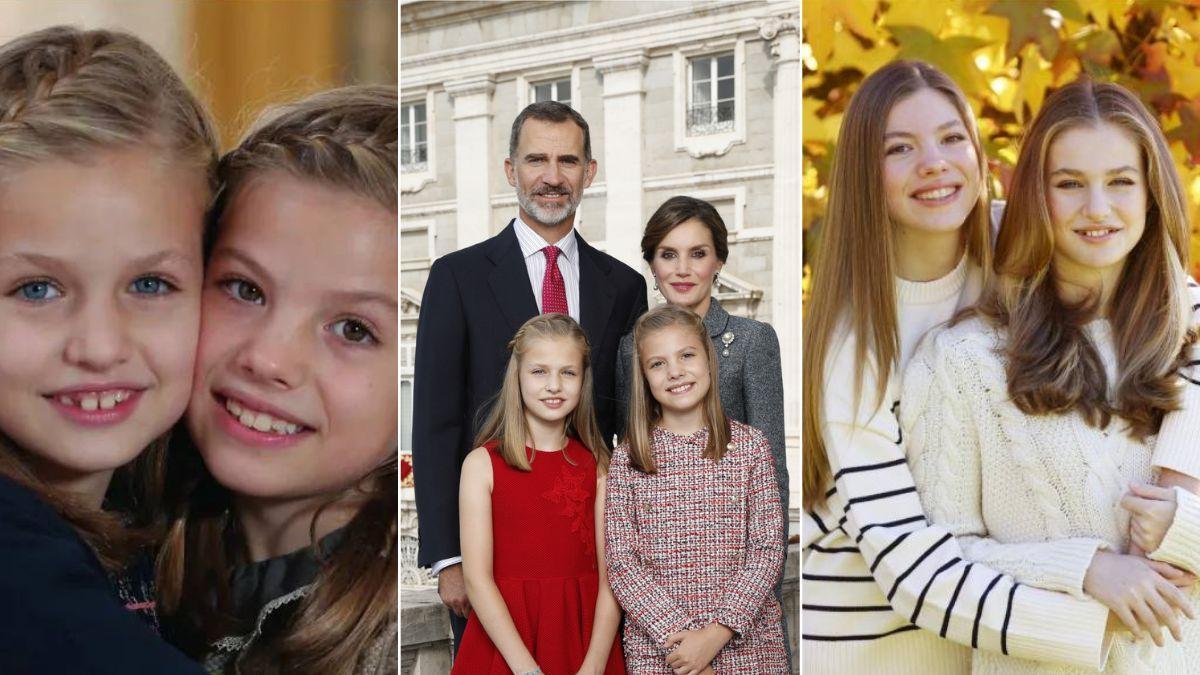 La evolución de las felicitaciones navideñas de los reyes: el photoshop de 2004, el homenaje a los afectados por la DANA o el protagonismo de Leonor y Sofía