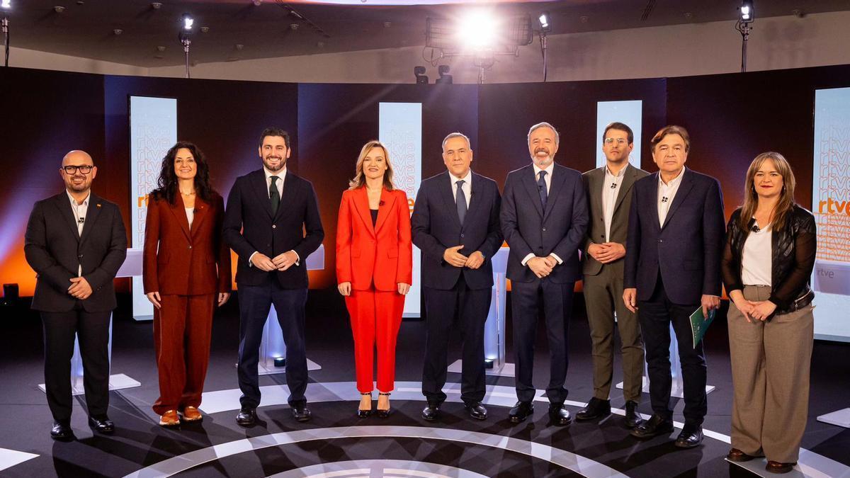 EN IMÁGENES | Debate a 8 de las elecciones en Aragón de RTVE