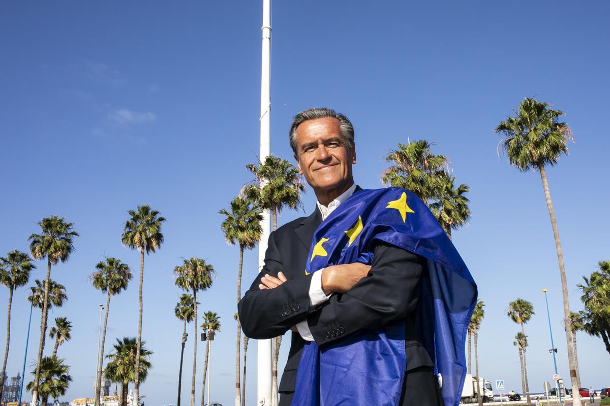 Juan Fernando López Aguilar en la campaña electoral de 2019