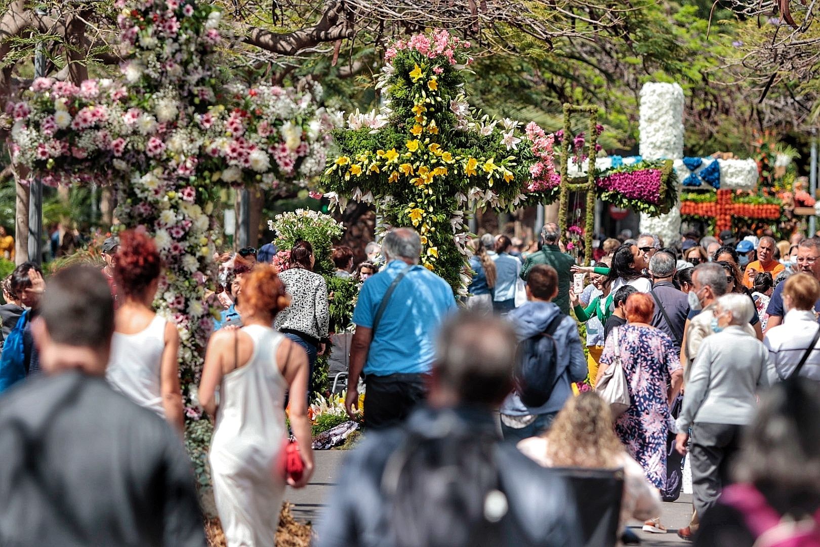 Recorrido por la rambla de Las Tinajas por el Día de la Cruz