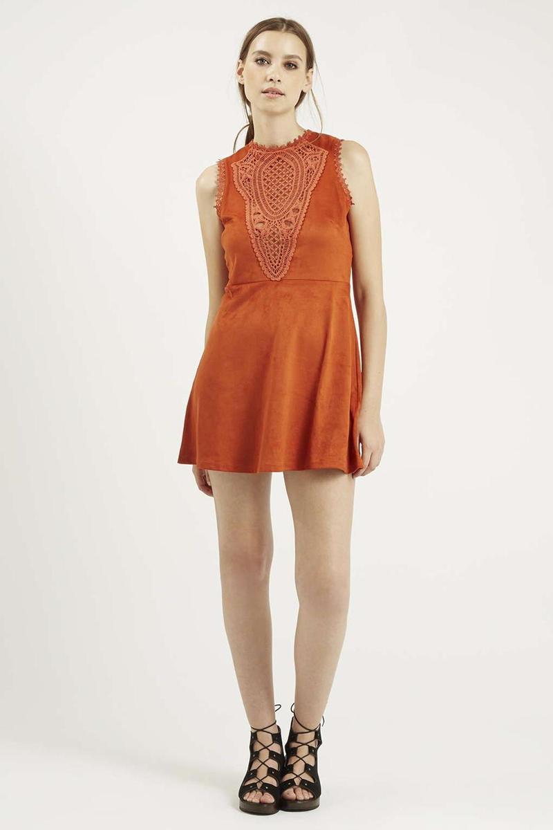 Vestido naranja de Topshop