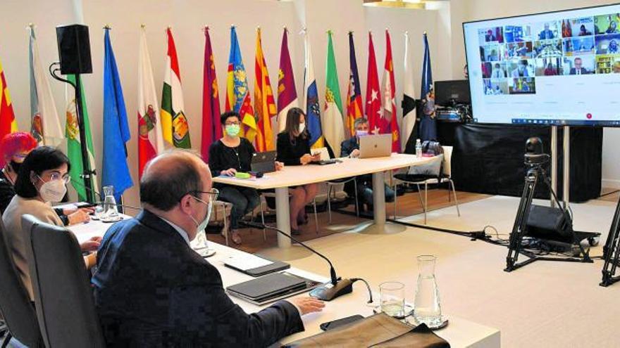 Un momento de la reunión del Consejo Interterritorial del Sistema Nacional de Salud el miércoles . | | E.D.