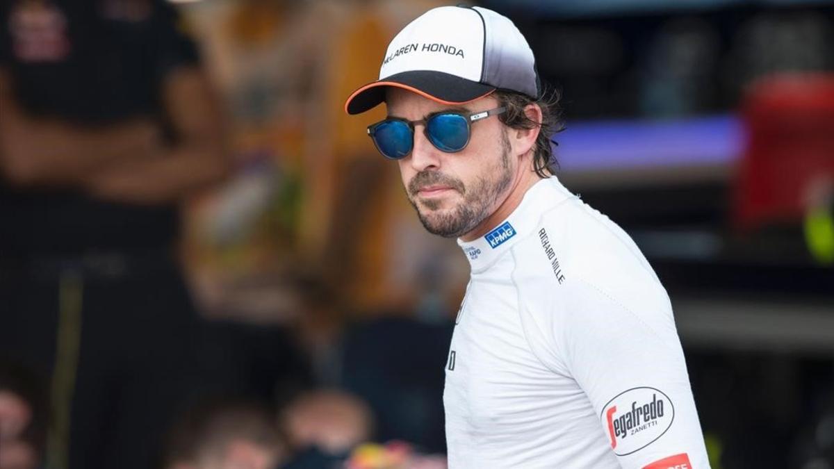 Fernando Alonso, el pasado fin de semana en Baku.