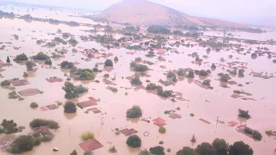 Total devastación en Grecia tras el paso de la tormenta Daniel