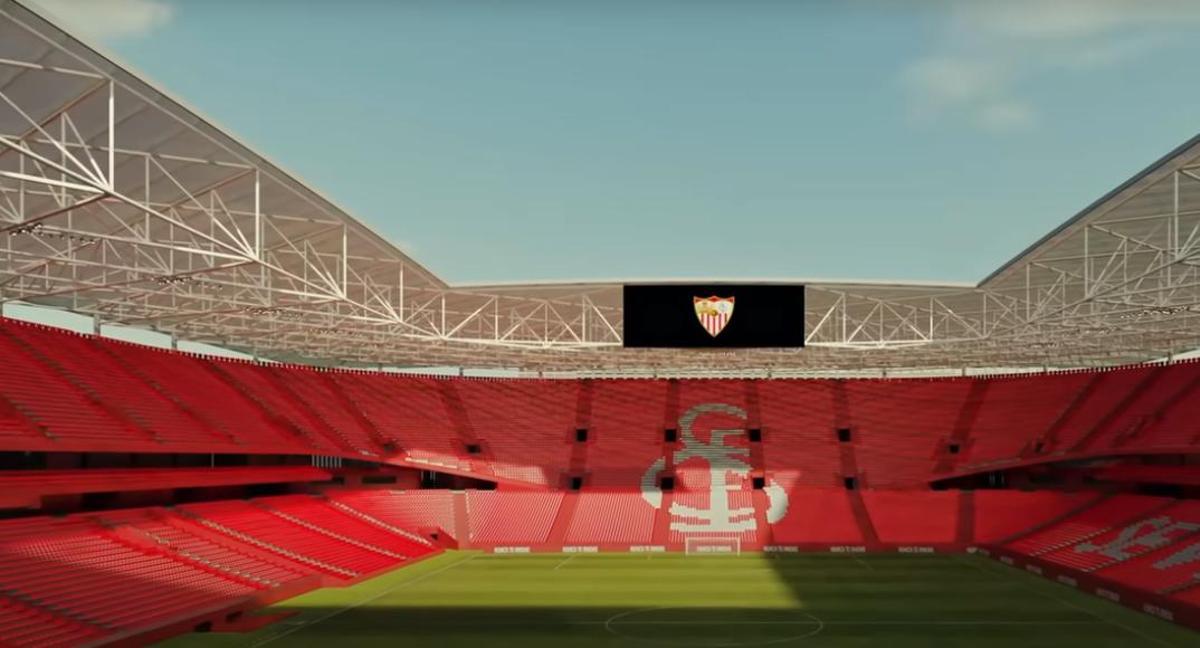 Recreación del futuro estadio del Sevilla FC, el nuevo Ramón Sánchez-Pizjuán