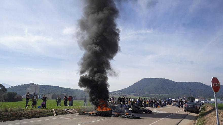 Protesta dels funcionaris a la presó de Lledoners, la setmana passada