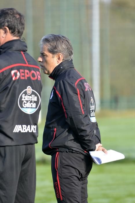 Carlos Fernández, David Simón, Diego Caballo, Gerard Valentín y Fede Cartabia se entrenan al margen del grupo.