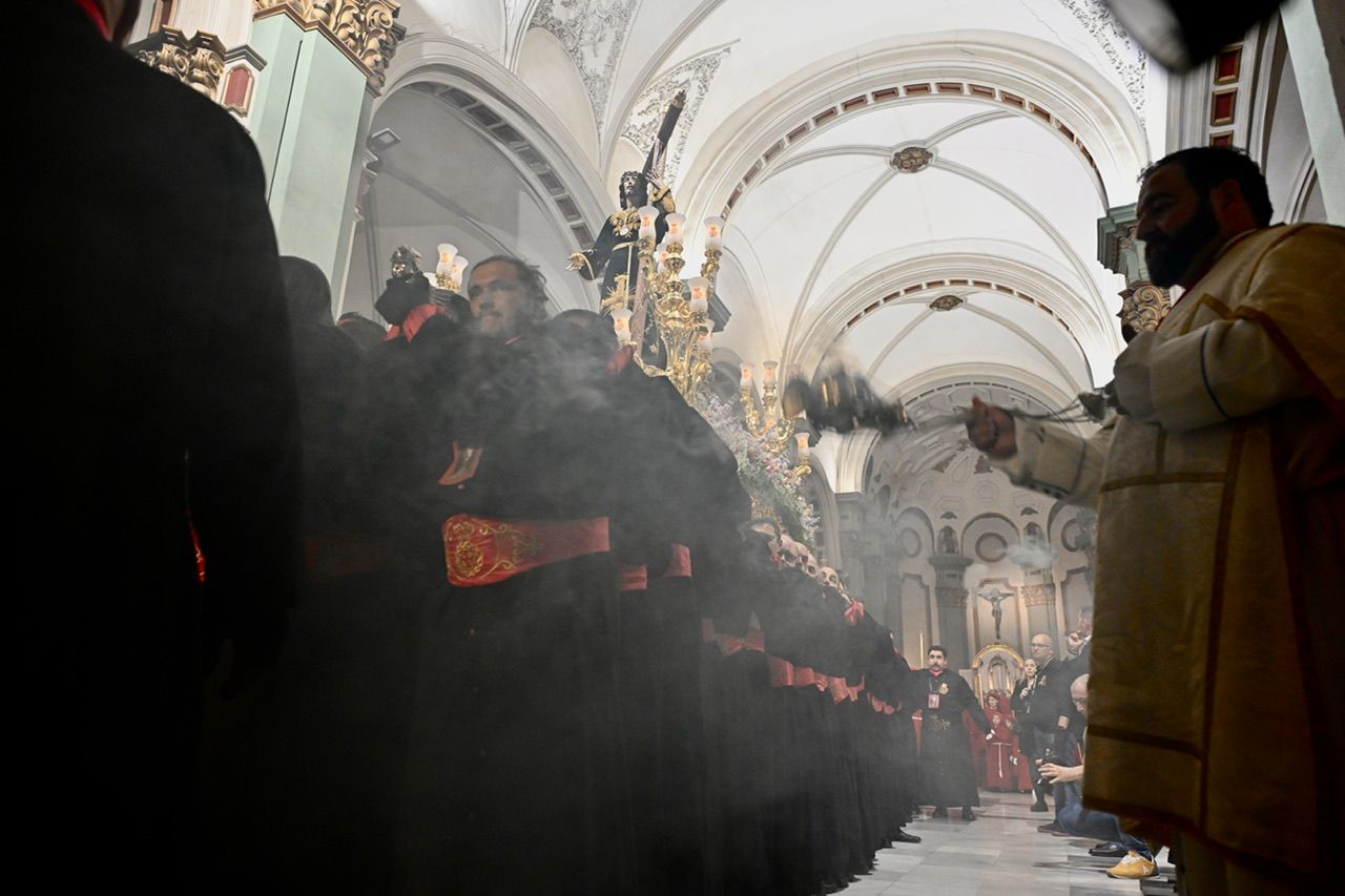 Las imágenes de la procesión del Cristo de la Misericordia y Virgen del Rosario en Cartagena