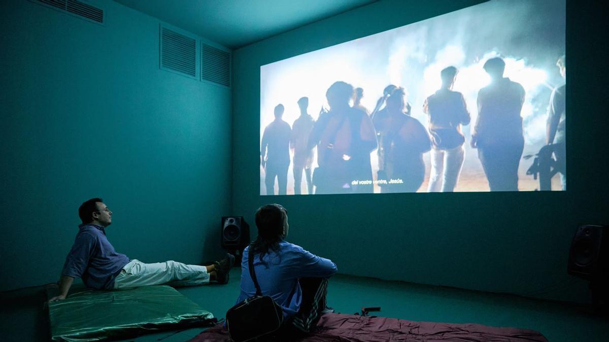 Imagen de la videoinstalación en Las Cigarreras
