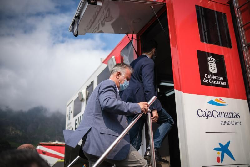 Visita del presidente Sánchez al Centro de Visitantes de la Caldera de Taburiente