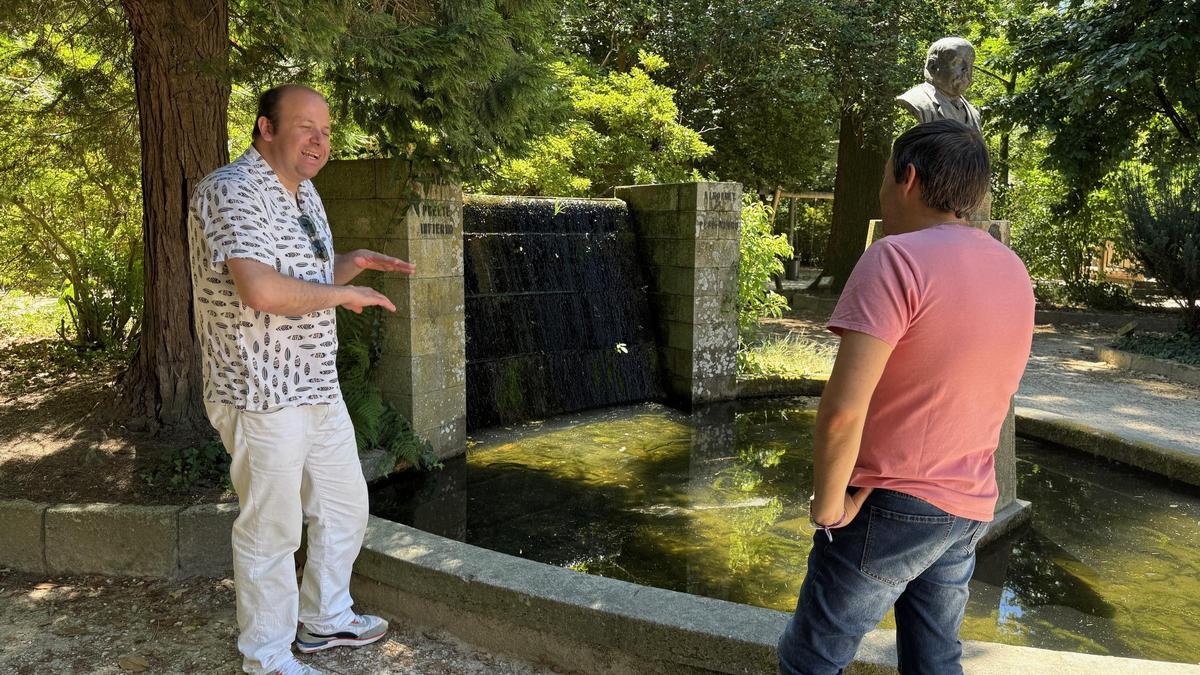 Manuel Fariña, (izquierda) en el Xardín Botánico
