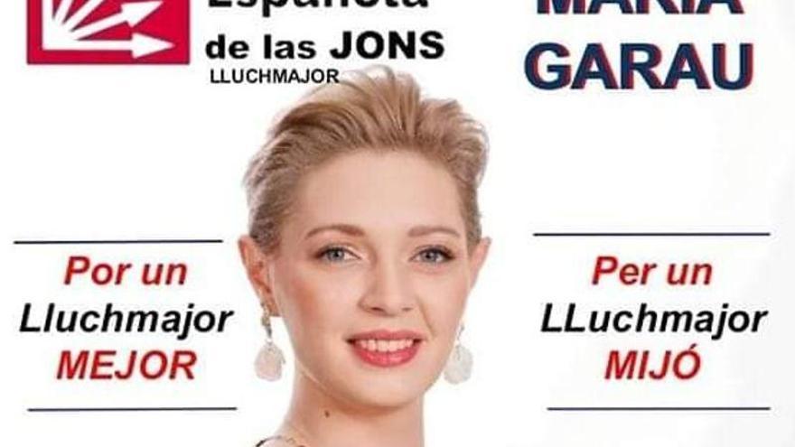 Cartel electoral de María Garau.