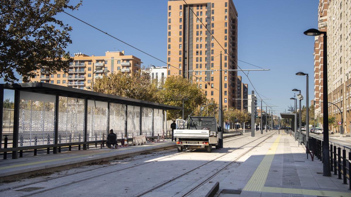 Imagen de la obras de la nueva línea 10 del metro de València