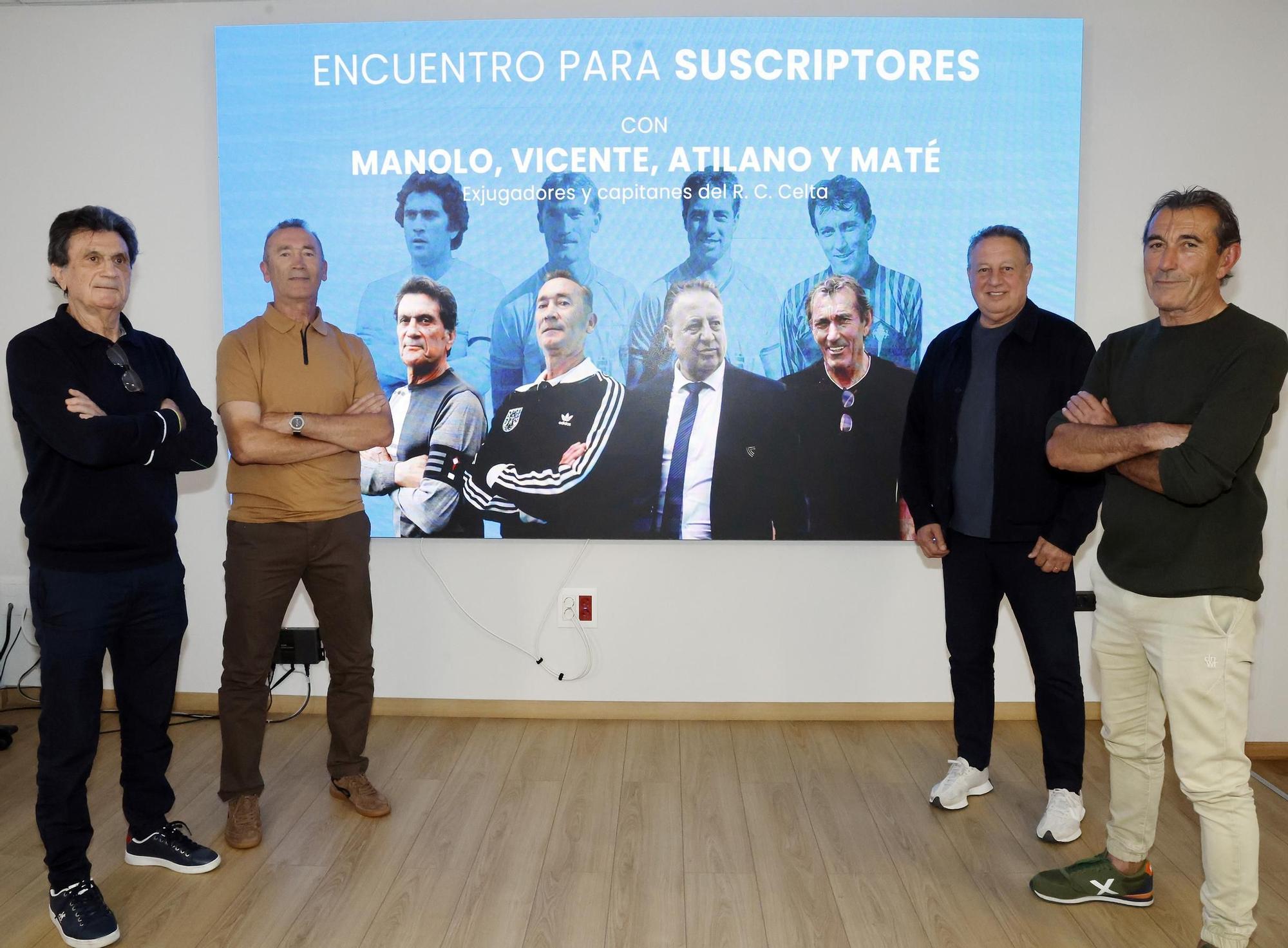 Encuentro de exjugadores y capitanes del Celta con suscriptores de FARO