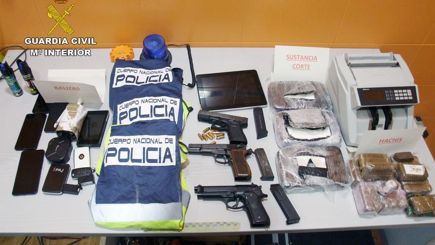 Detenido en Alguazas por tráfico de droga, tenencia ilícita de armas y robo de un coche de alta gama