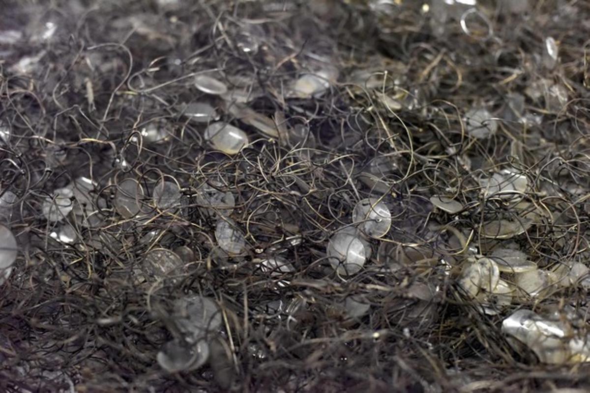 Gafas de los prisioneros asesinado en Auschwitz.