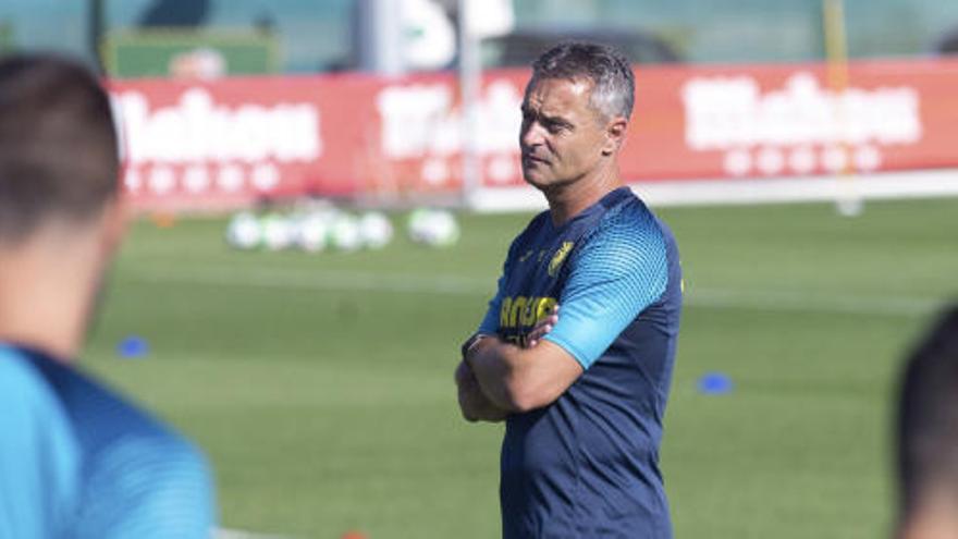 Fran Escribá, en un entrenamiento de esta pretemporada.