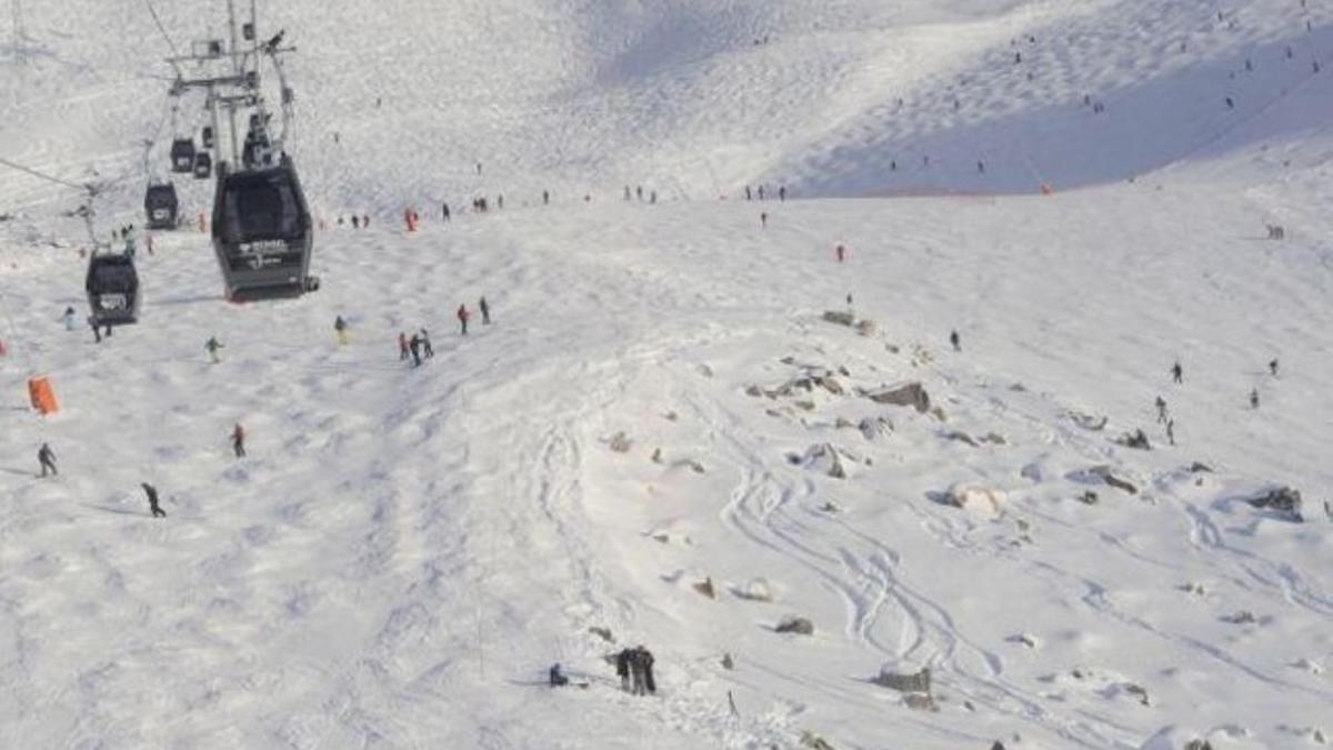 La zona de rocas donde Schumacher se golpeó en la cabeza.