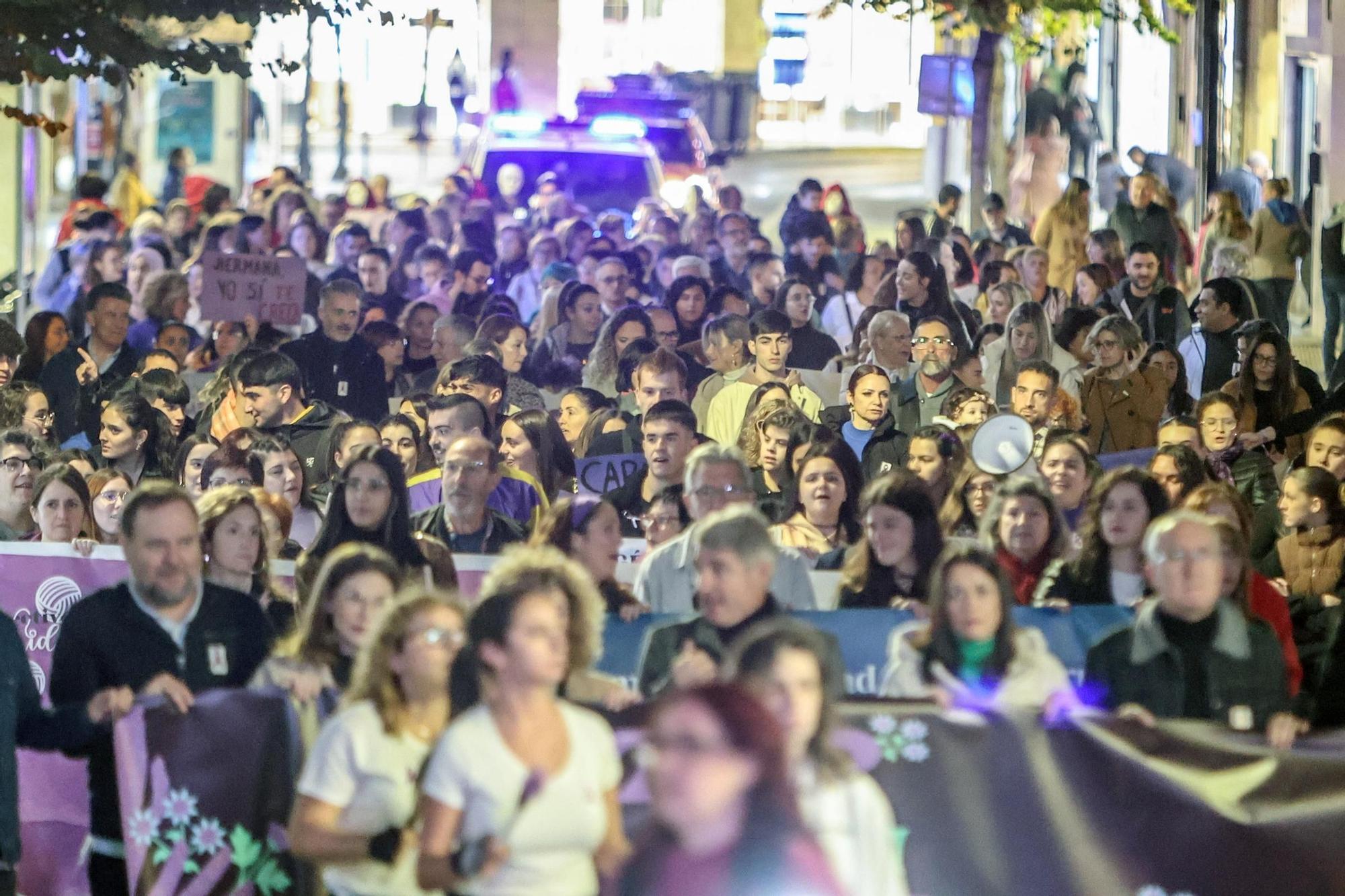 Marcha por la eliminación de la violencia contra las mujeres en Orihuela