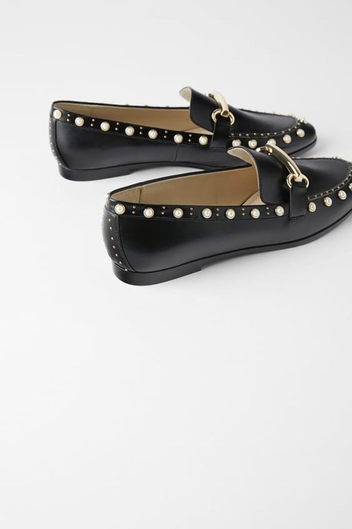 Mocasines de Zara con perlas