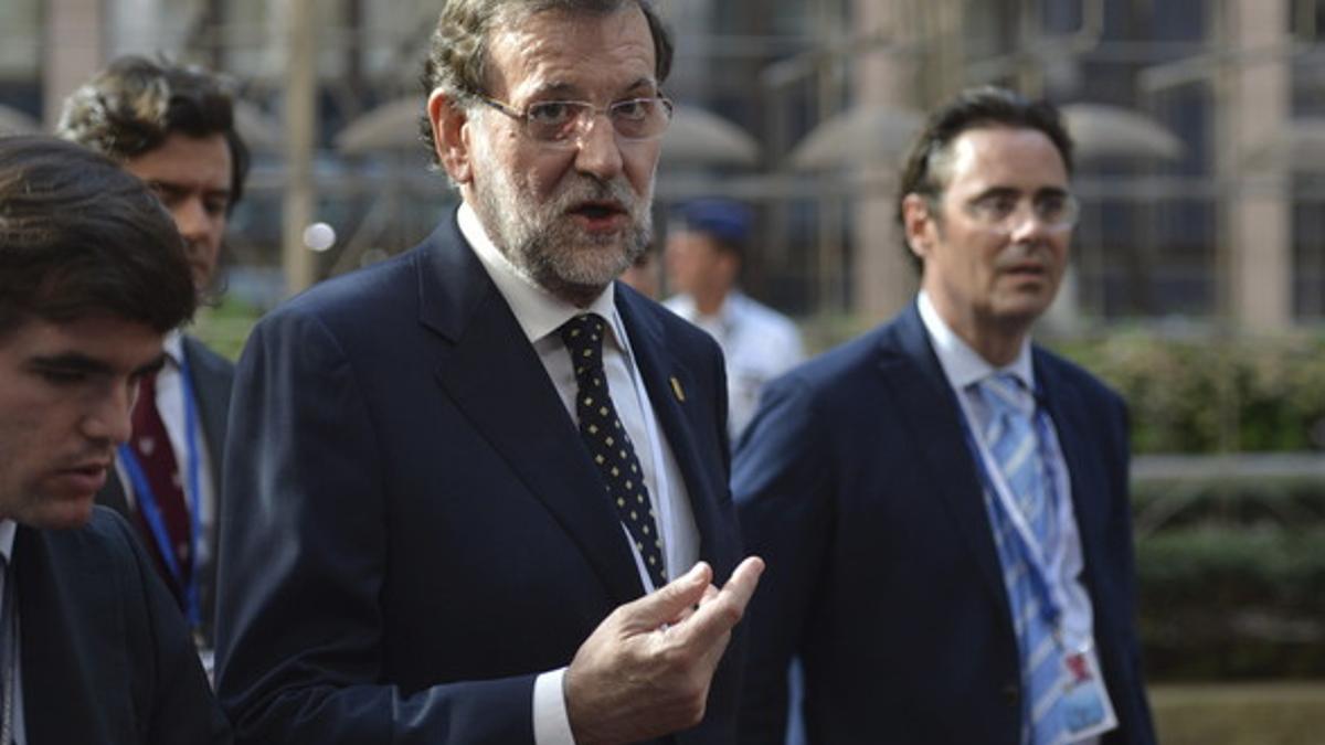 Mariano Rajoy, este miércoles, en Bruselas.