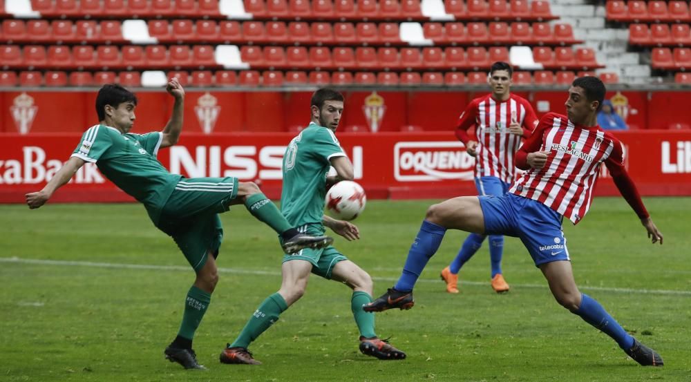 Sporting B-Arenas de Getxo, en El Molinón.