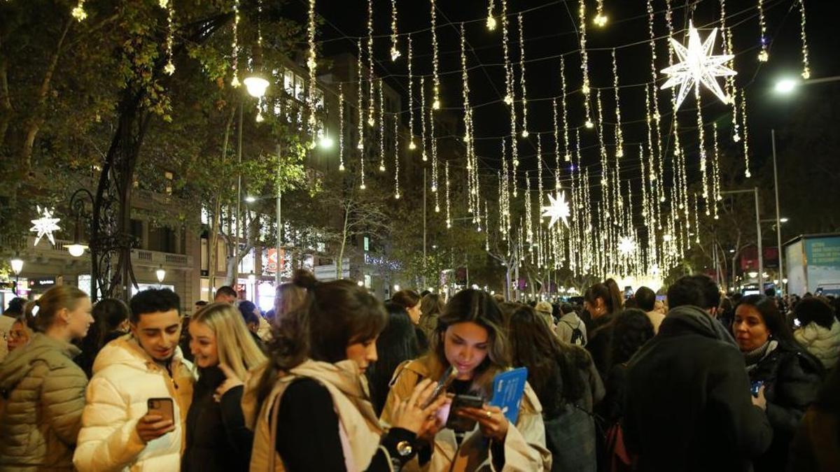 Luces de Navidad en Passeig de Gràcia