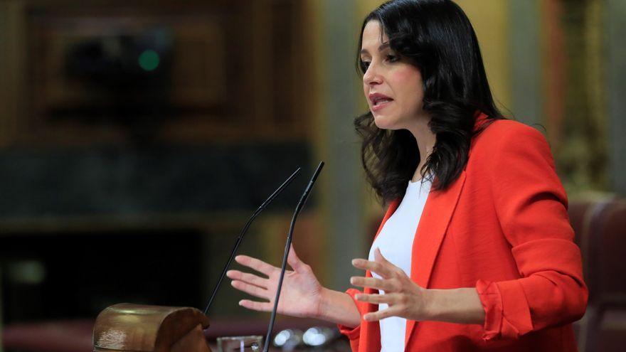 La líder de Ciudadanos, Inés Arrimadas, interviene durante el debate de totalidad del Proyecto de Ley de Presupuestos Generales del Estado.