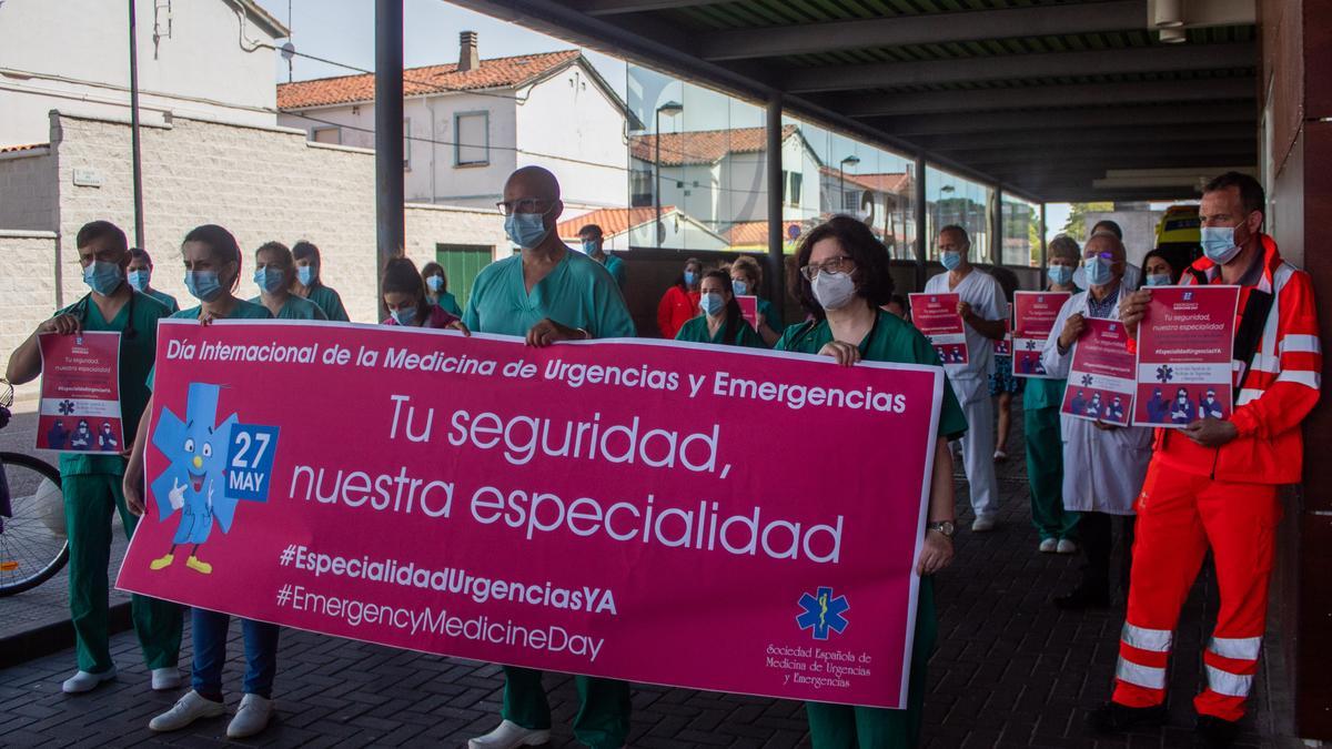 Una concentración anterior de médicos de Urgencias de Zamora