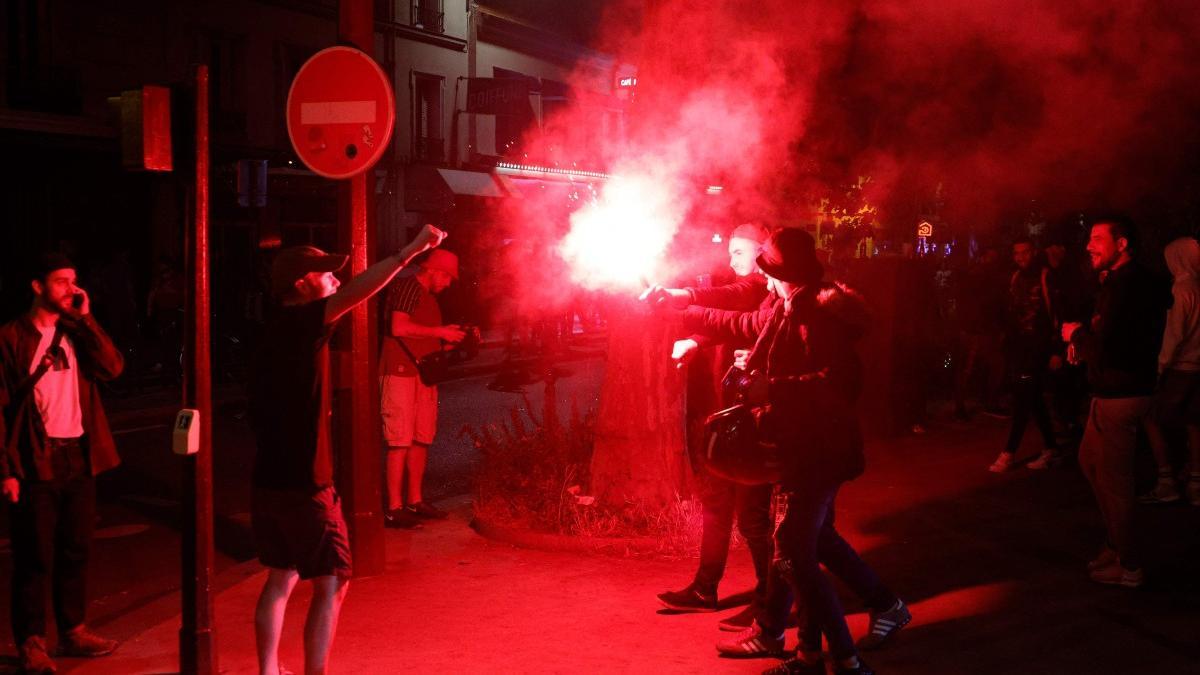 Aficionados del Liverpool en el Stade de France