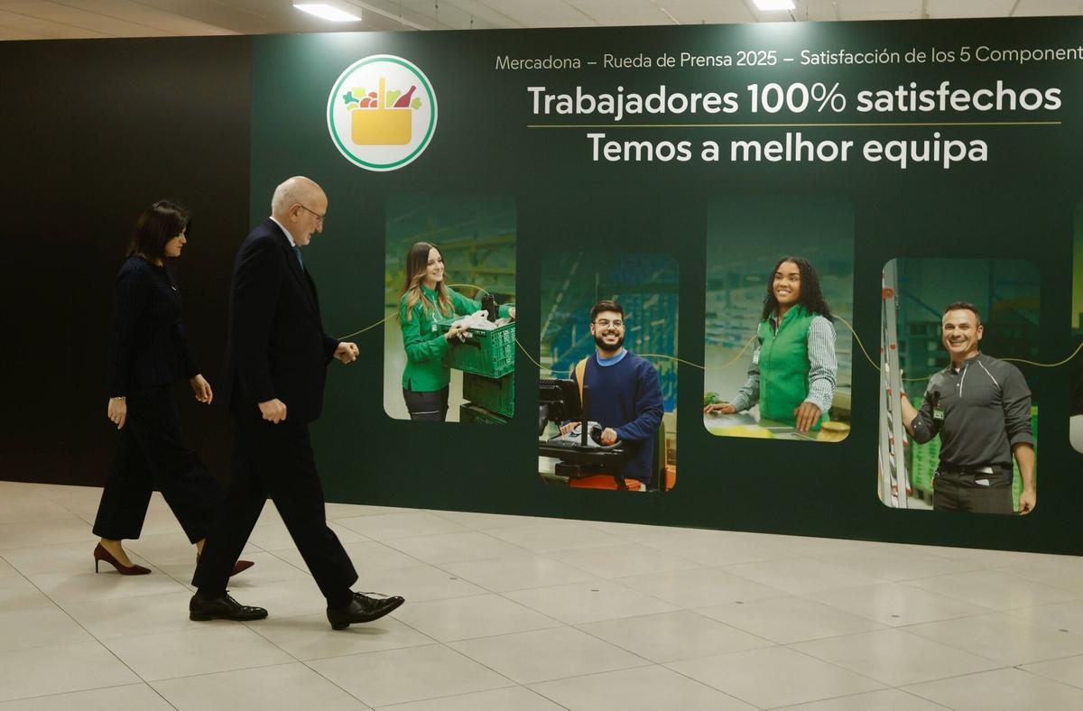Valencia MERCADONA. Presentación de resultados de 2025 por Juan Roig. Calle Ciudad de Sevilla nº 17 y 18, Polígono Industrial Fuente del Jarro en Paterna (Valencia). VLC