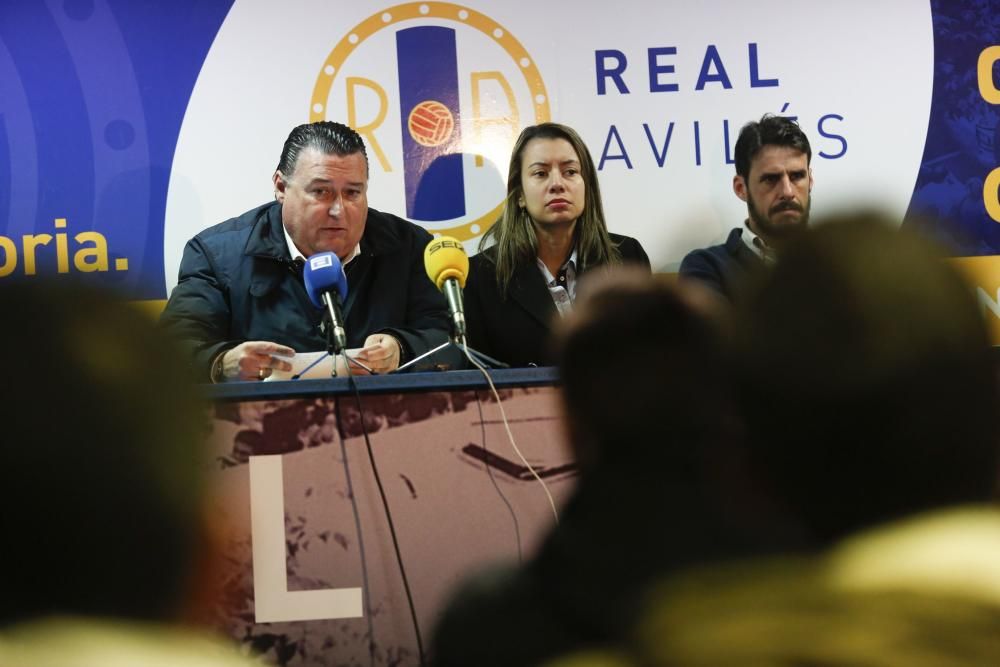 Rueda de prensa de la directiva del Real Avilés