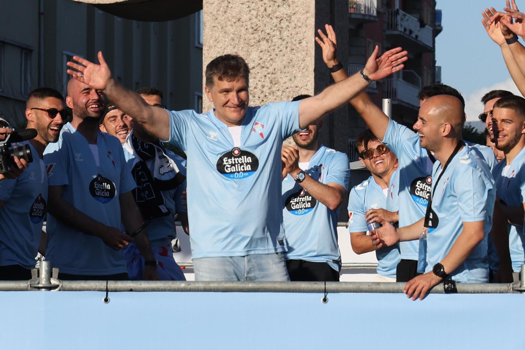 El Celta celebra por todo lo alto su llegada a Europa