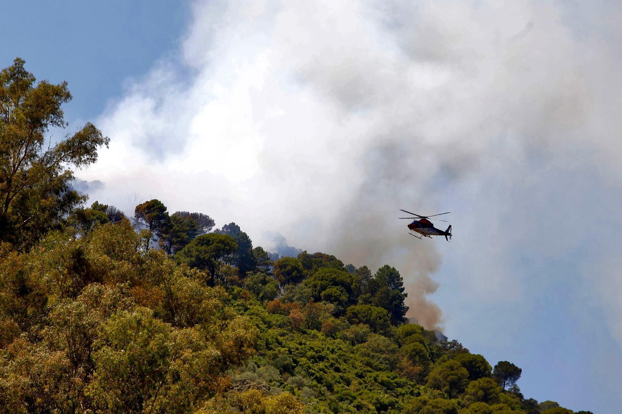 Incendio forestal en la sierra de Córdoba