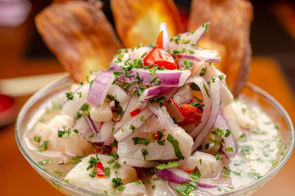 Ceviche peruano.