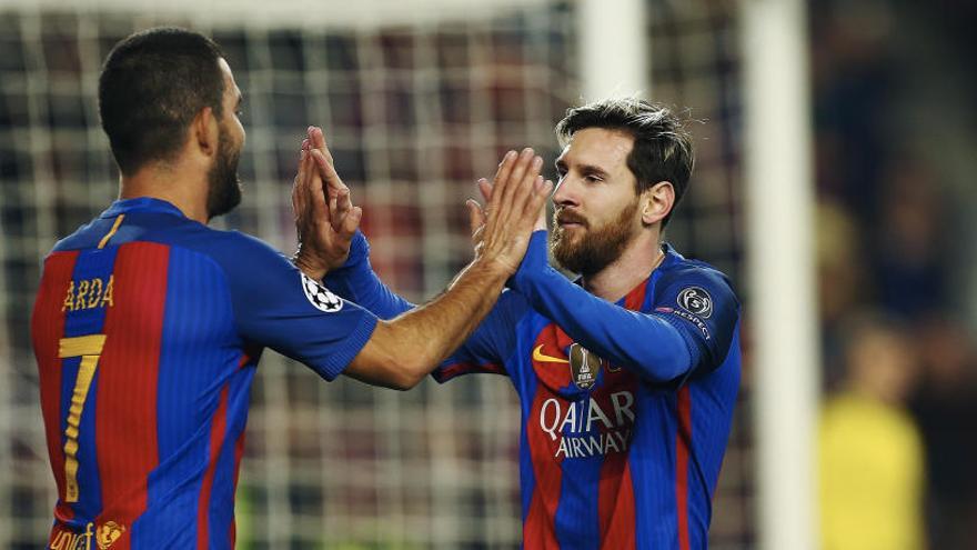 Messi i Arda celebren un dels gols