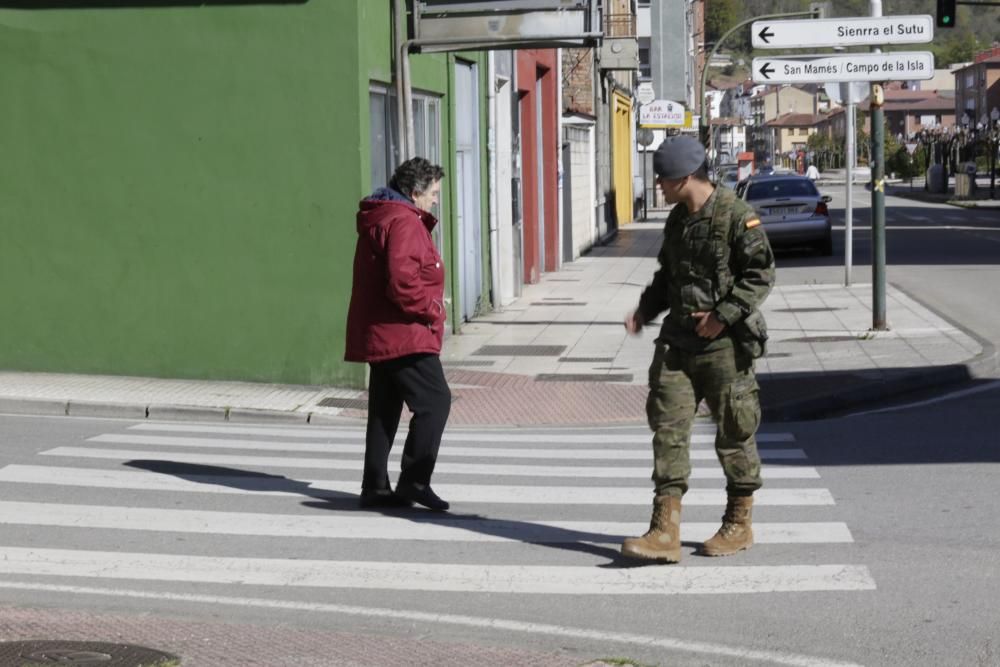El Ejército, en tareas de desinfección en Asturias
